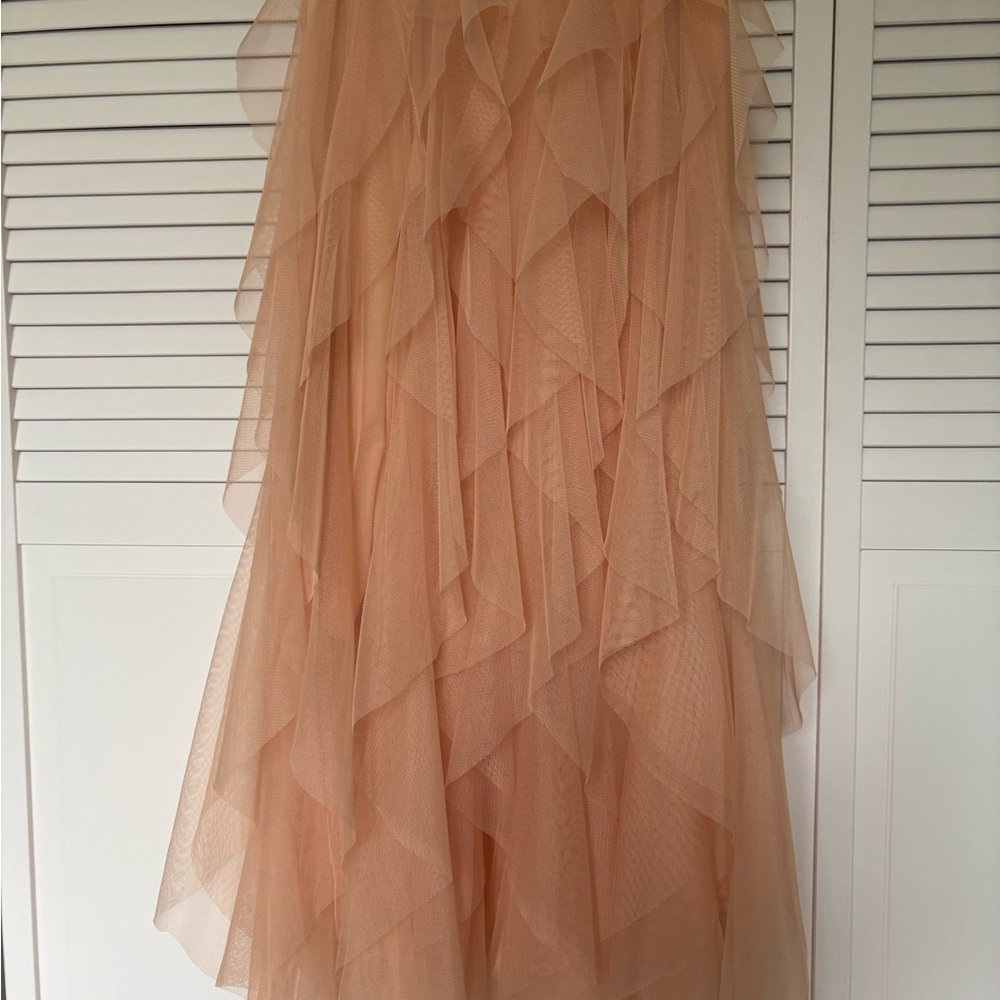 Elegant Peach Layered Skirt